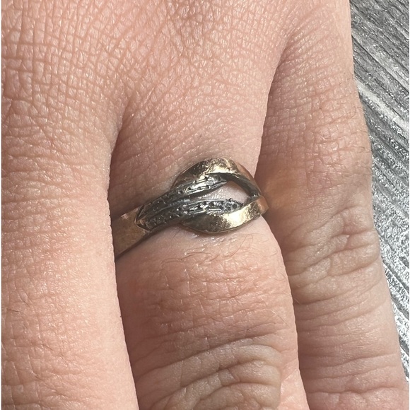 Cute 18k & 925 sterling silver ring - Picture 6 of 6